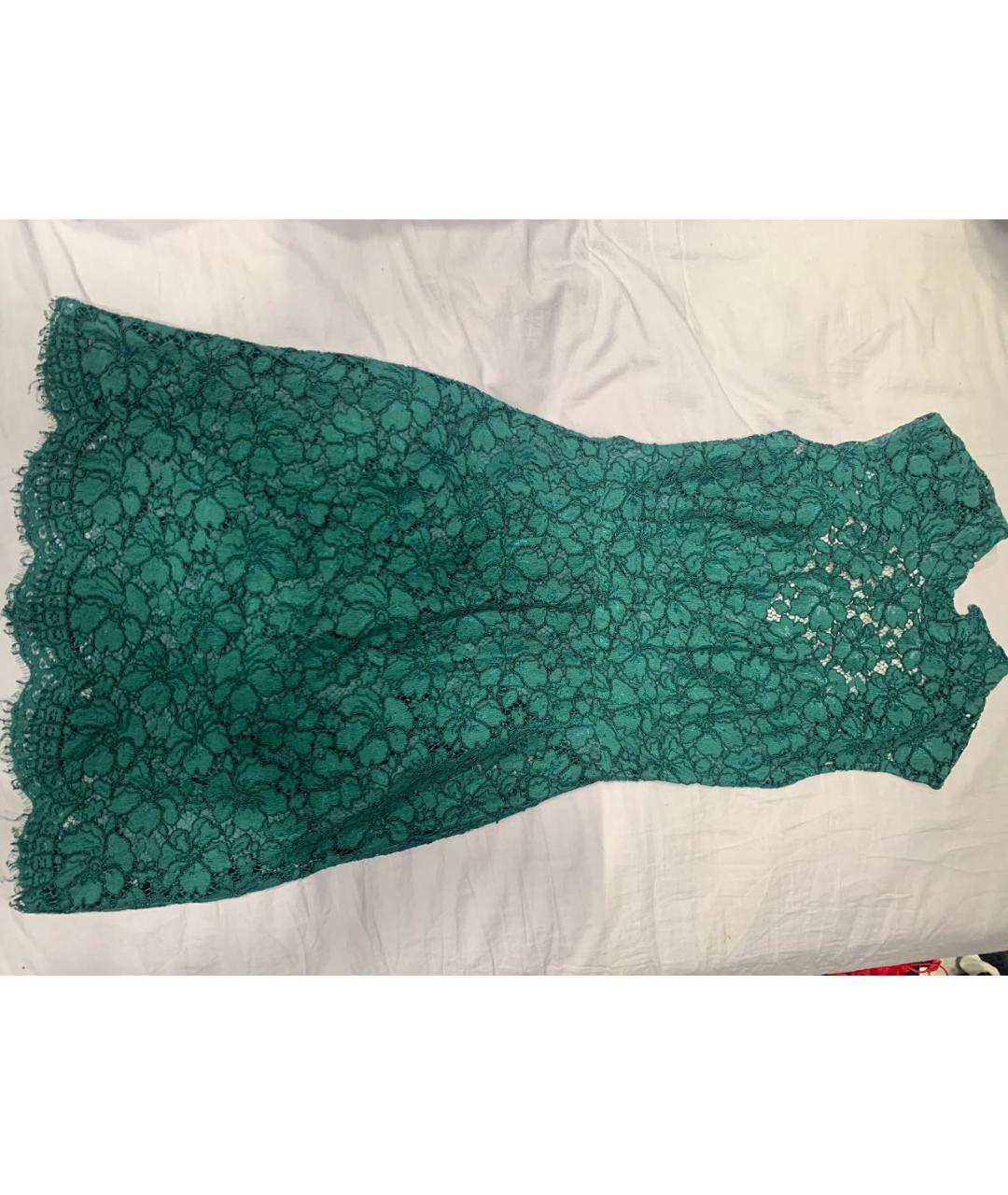 SANDRO Зеленые кружевное коктейльное платье, фото 4