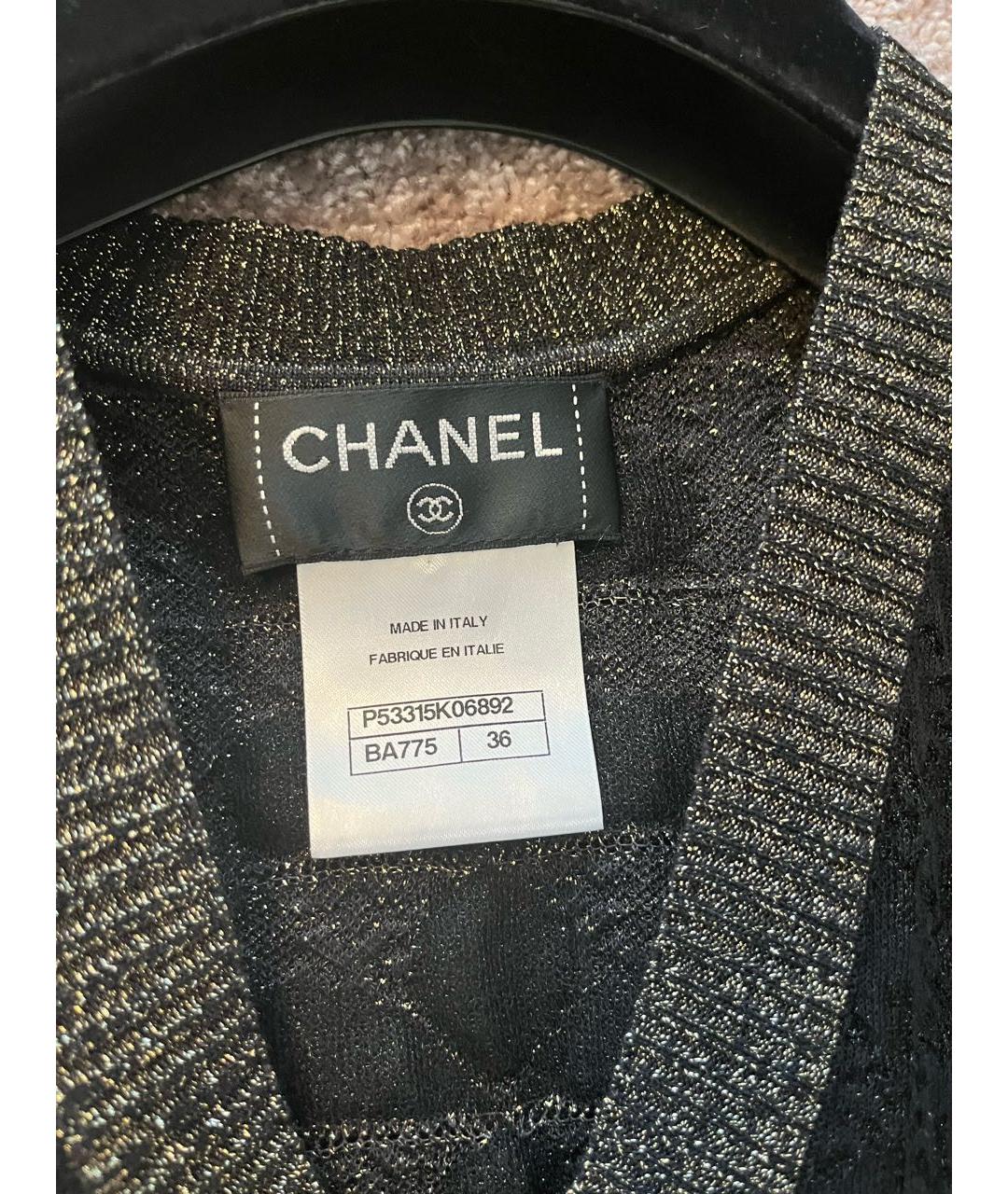 CHANEL Черное полиамидовое коктейльное платье, фото 2