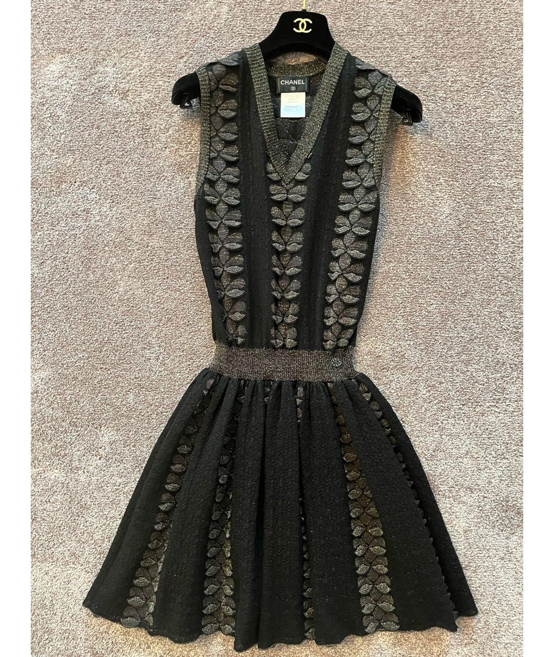 CHANEL Черное полиамидовое коктейльное платье, фото 5