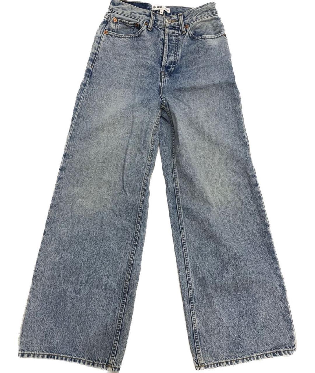 RE/DONE Голубые хлопковые джинсы клеш, фото 1