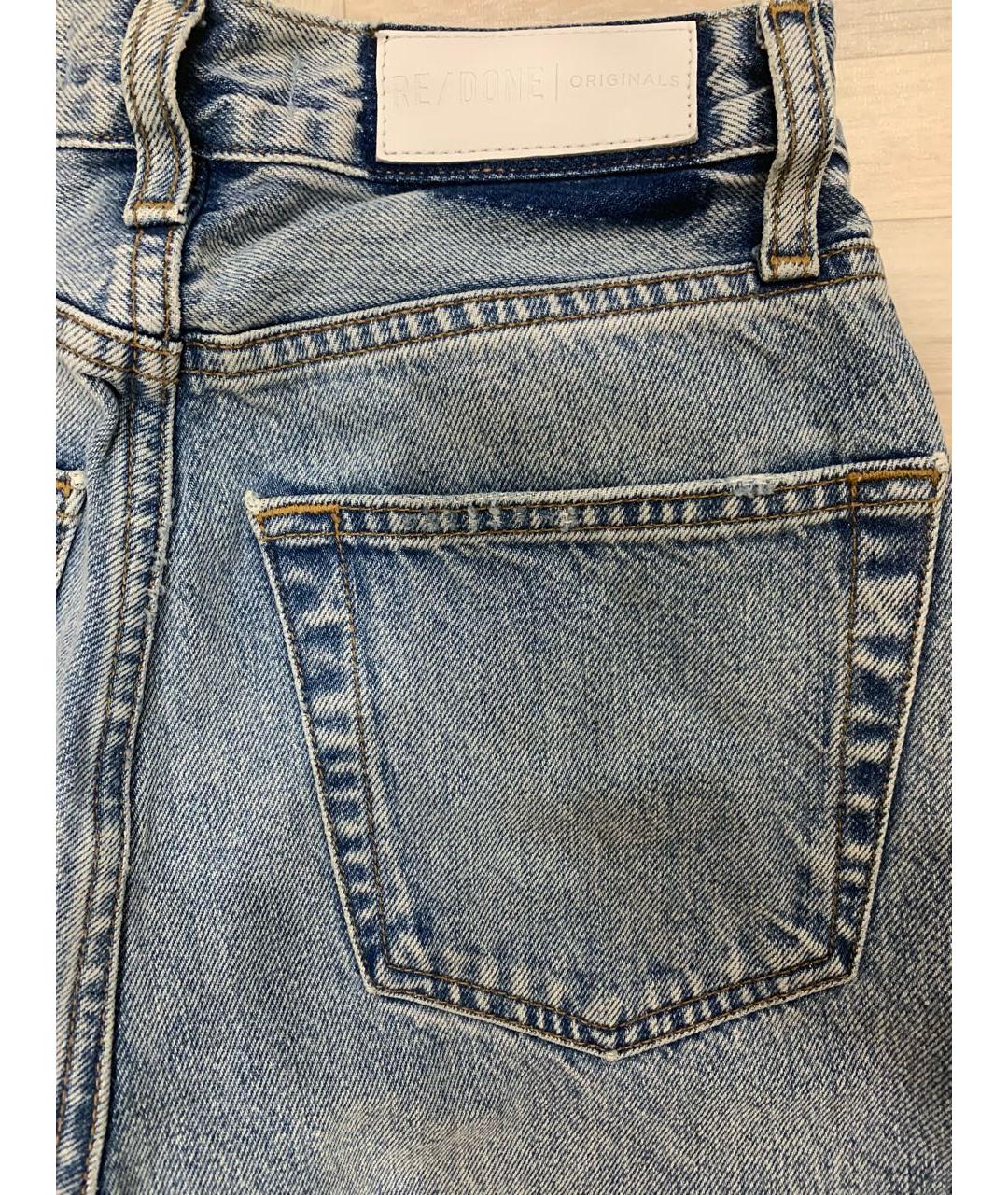 RE/DONE Голубые хлопковые джинсы клеш, фото 2