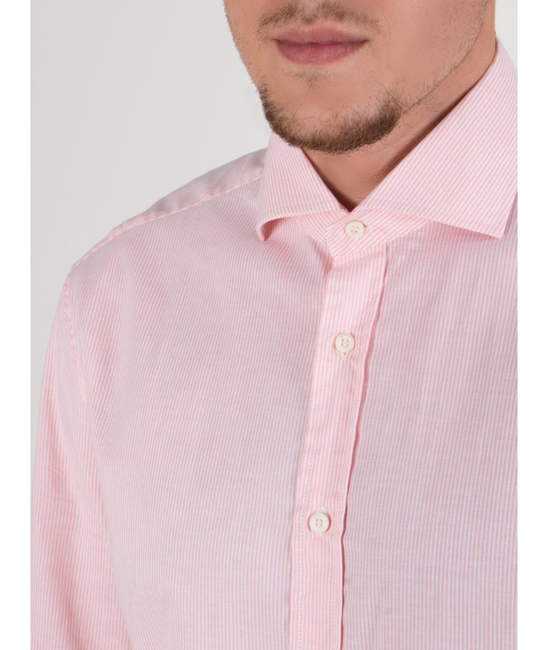 BRUNELLO CUCINELLI Розовая кэжуал рубашка, фото 4
