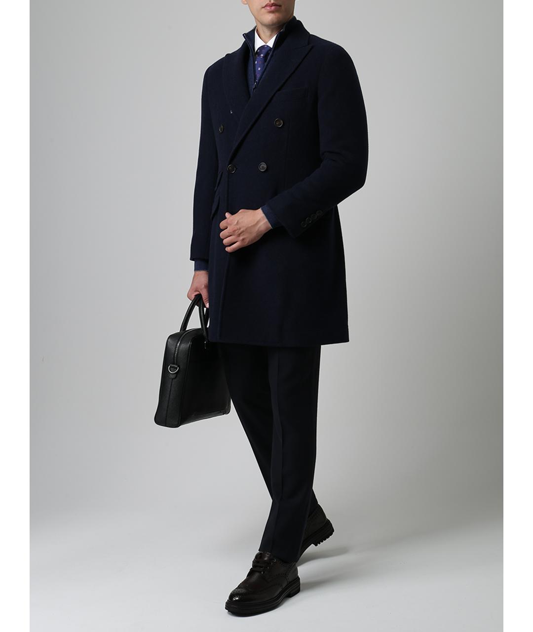 BRUNELLO CUCINELLI Синее пальто, фото 2