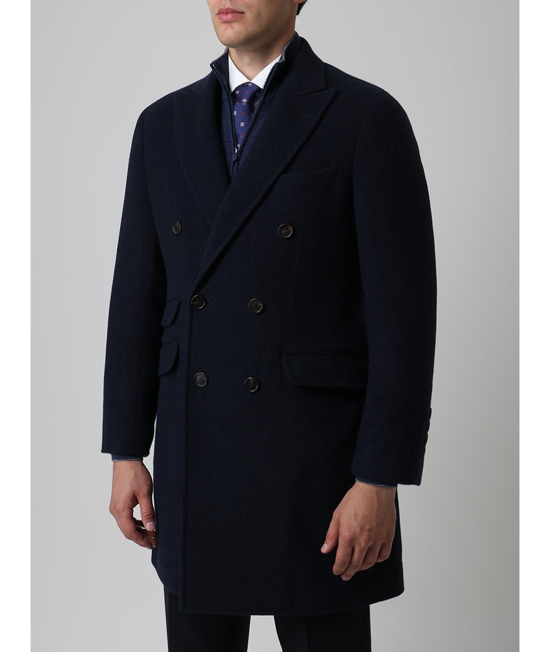 BRUNELLO CUCINELLI Синее пальто, фото 4