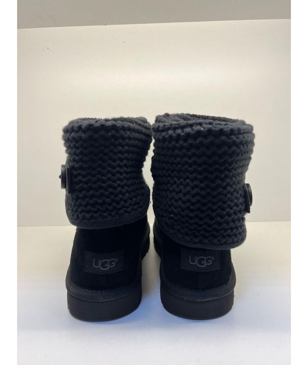 UGG AUSTRALIA Черные замшевые полусапоги, фото 4