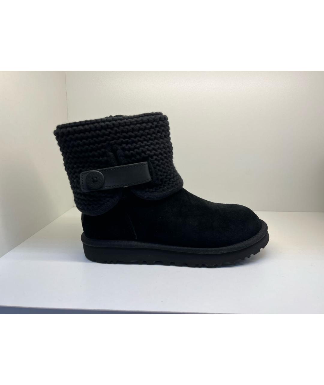 UGG AUSTRALIA Черные замшевые полусапоги, фото 6