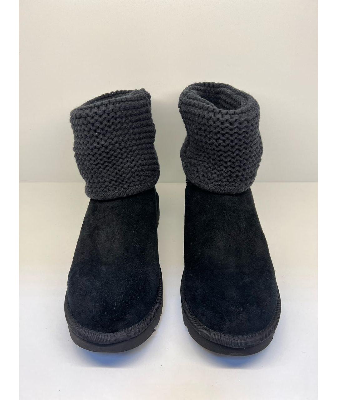 UGG AUSTRALIA Черные замшевые полусапоги, фото 2