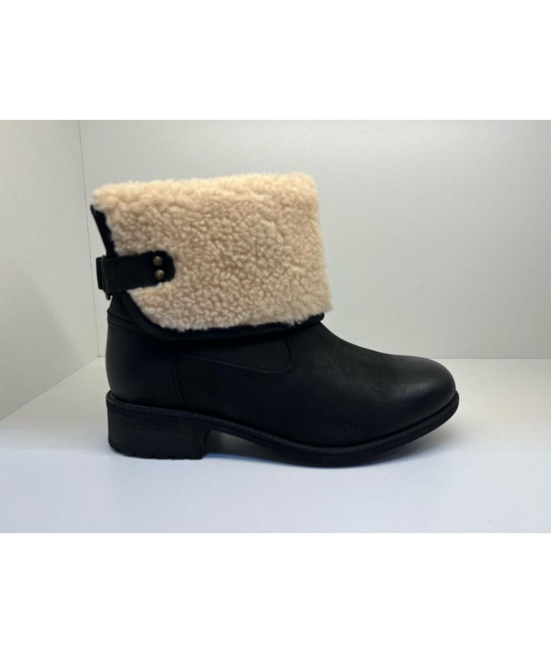 UGG AUSTRALIA Черные нубуковые ботинки, фото 6