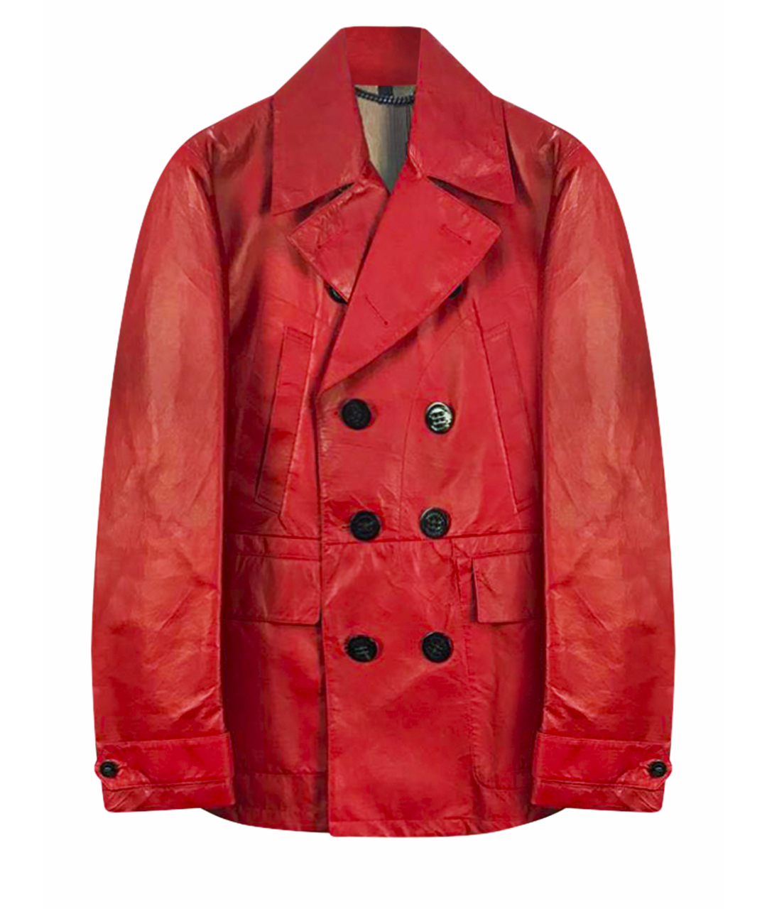 BURBERRY Красная кожаная куртка, фото 1