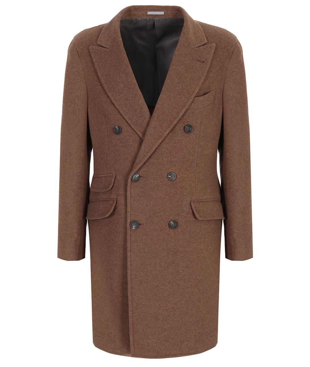 BRUNELLO CUCINELLI Коричневое пальто, фото 1