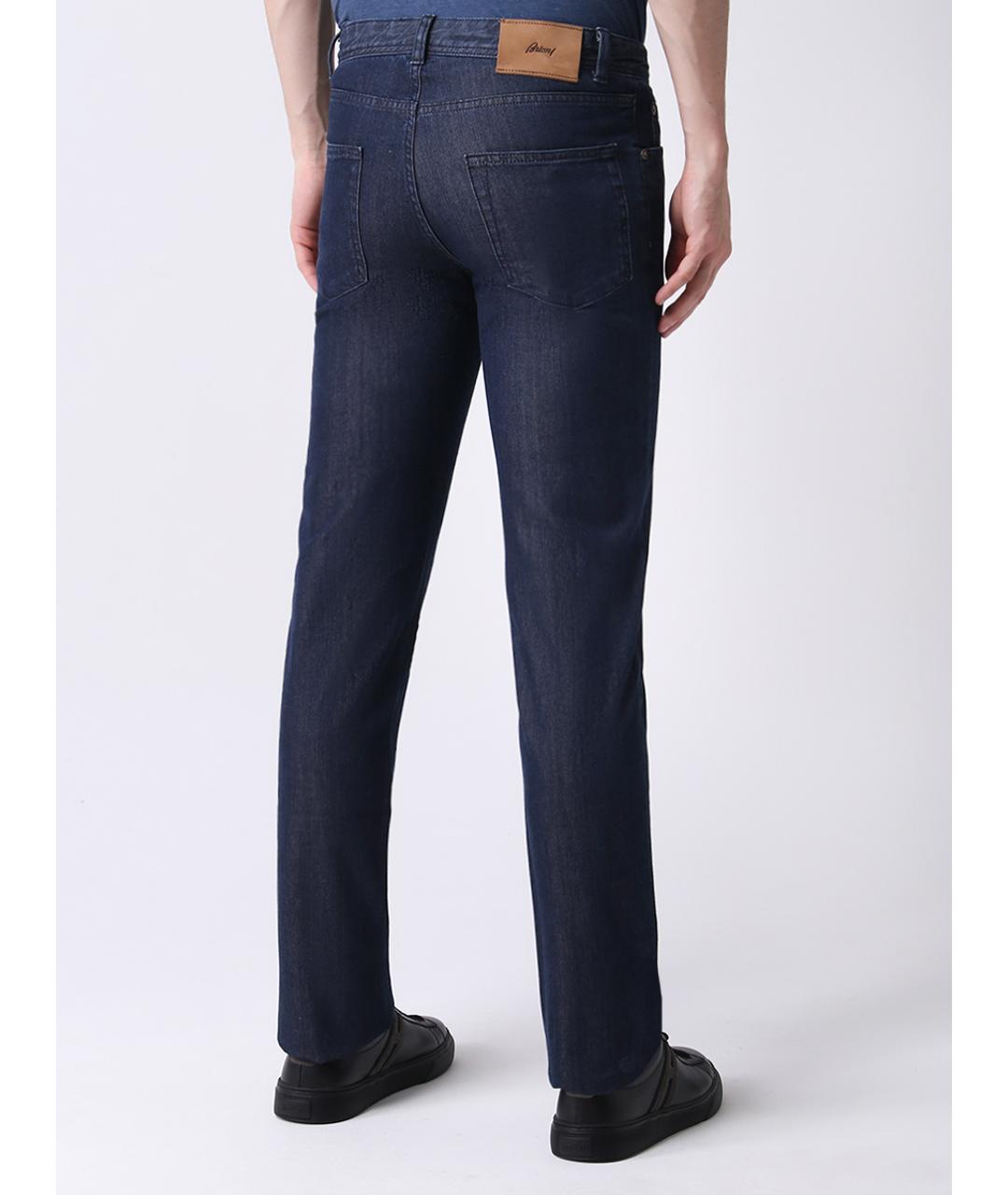 BRIONI Синие прямые джинсы, фото 3