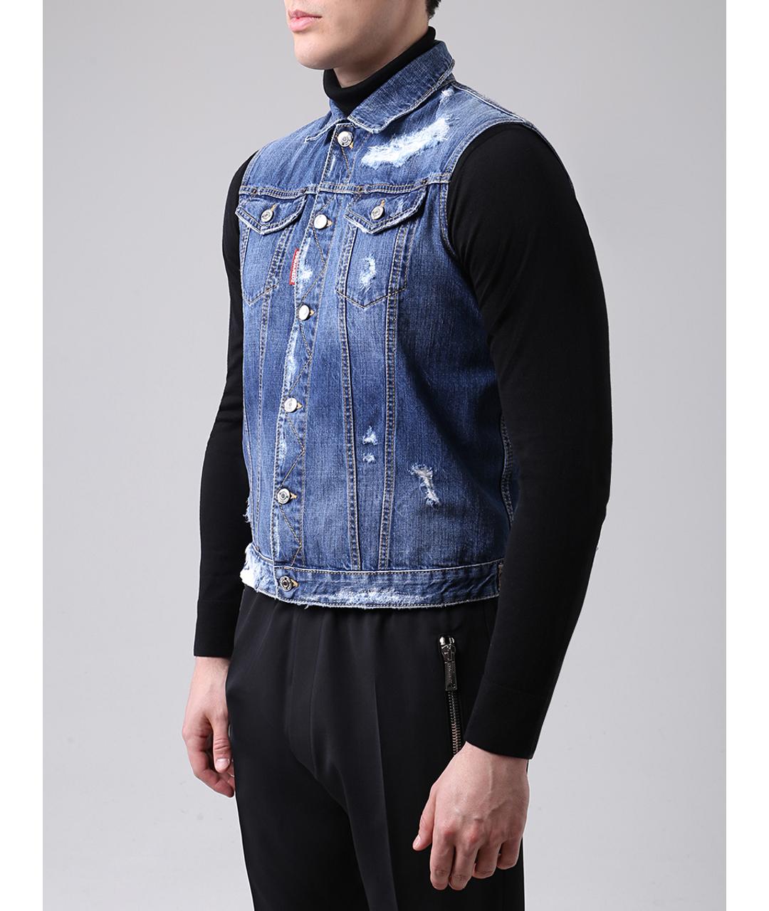 DSQUARED2 Синий жилет, фото 4