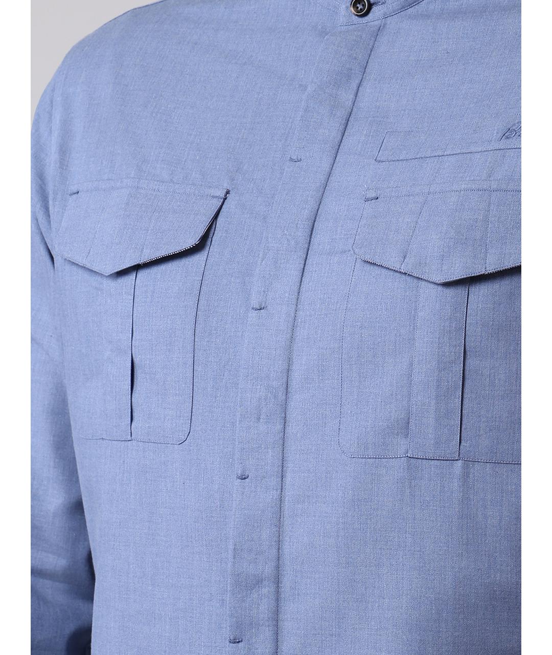 BRIONI Голубая кэжуал рубашка, фото 5