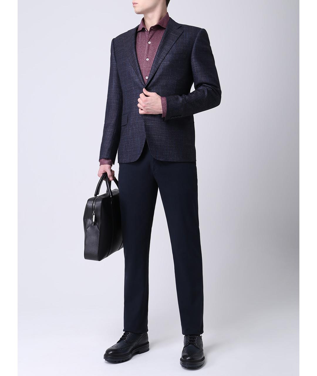 CANALI Бордовая кэжуал рубашка, фото 2