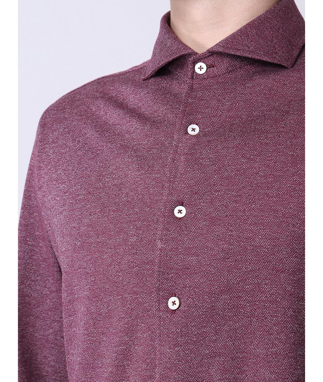 CANALI Бордовая кэжуал рубашка, фото 5