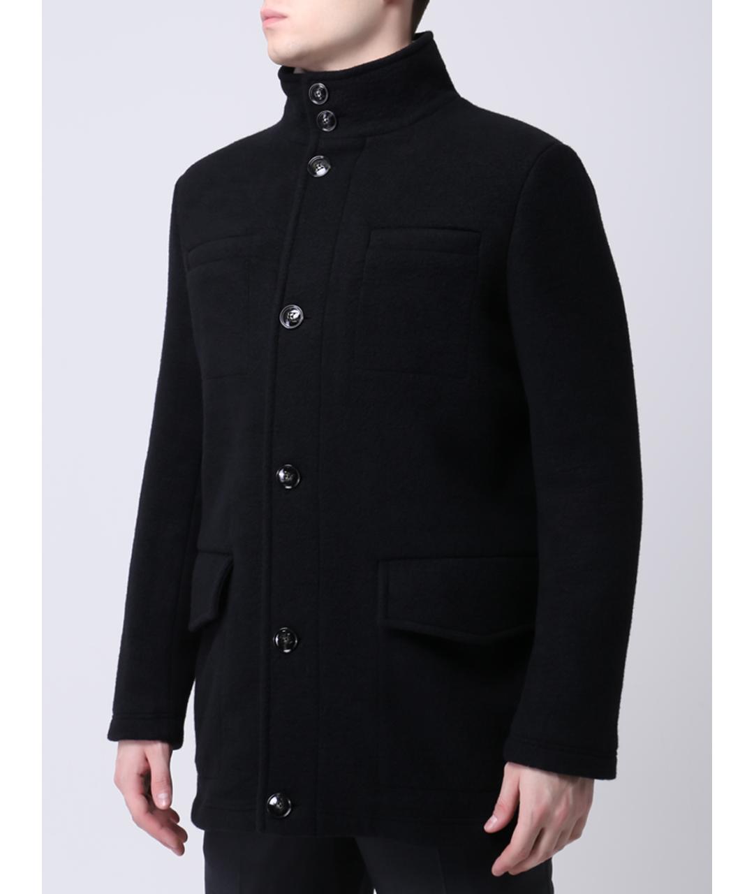 KITON Черное пальто, фото 4