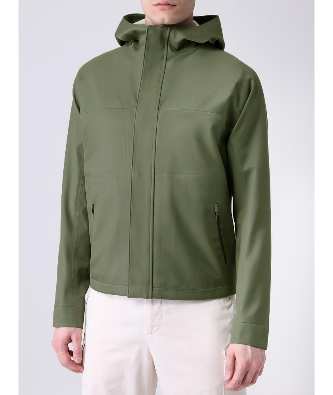 LORO PIANA Зеленая куртка, фото 4