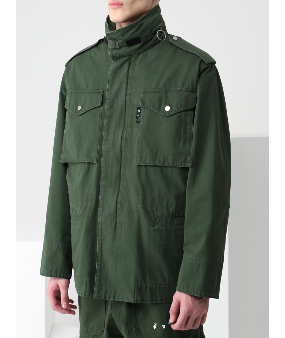 OFF-WHITE Зеленая куртка, фото 4
