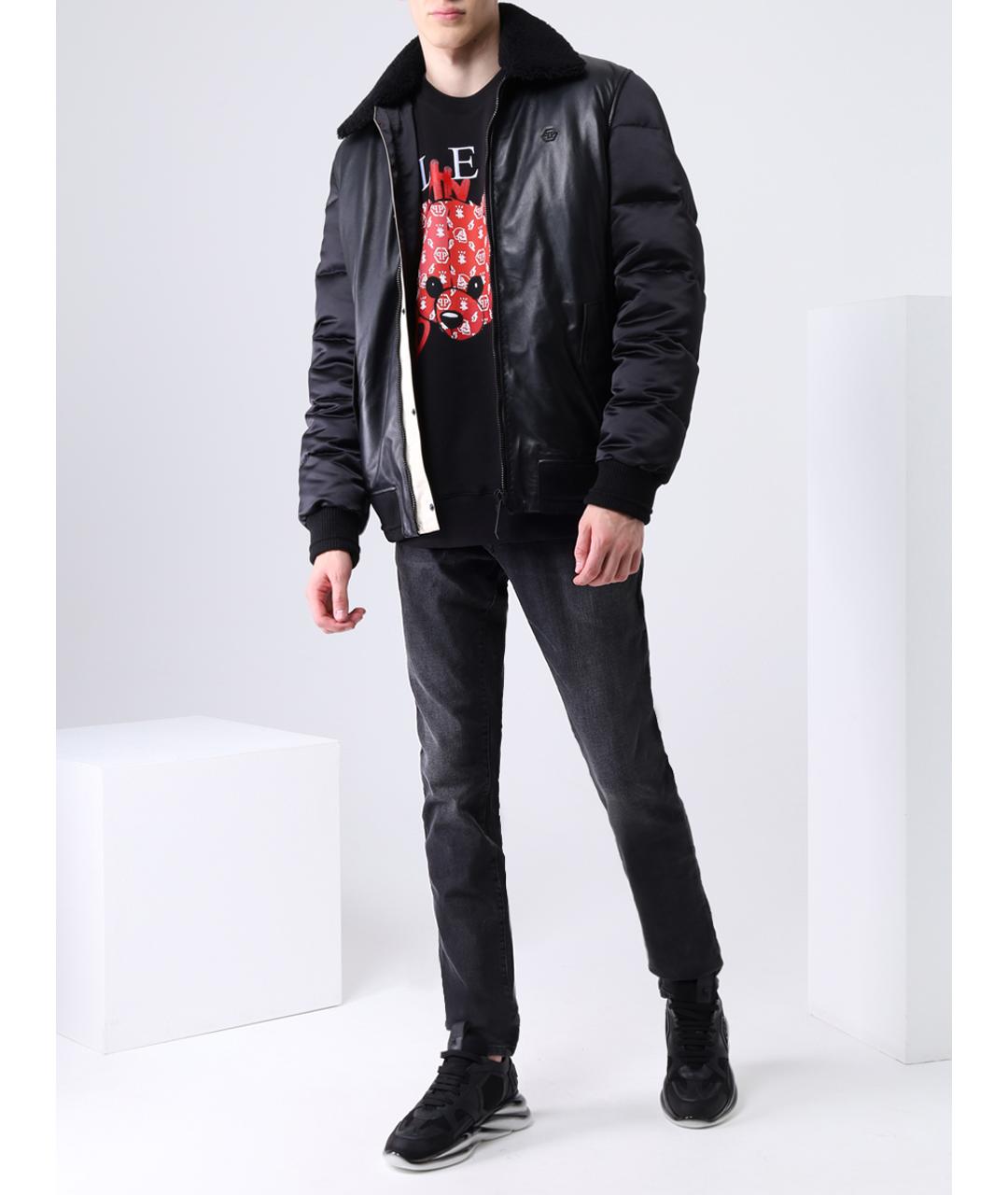 PHILIPP PLEIN Черный пуховик, фото 2