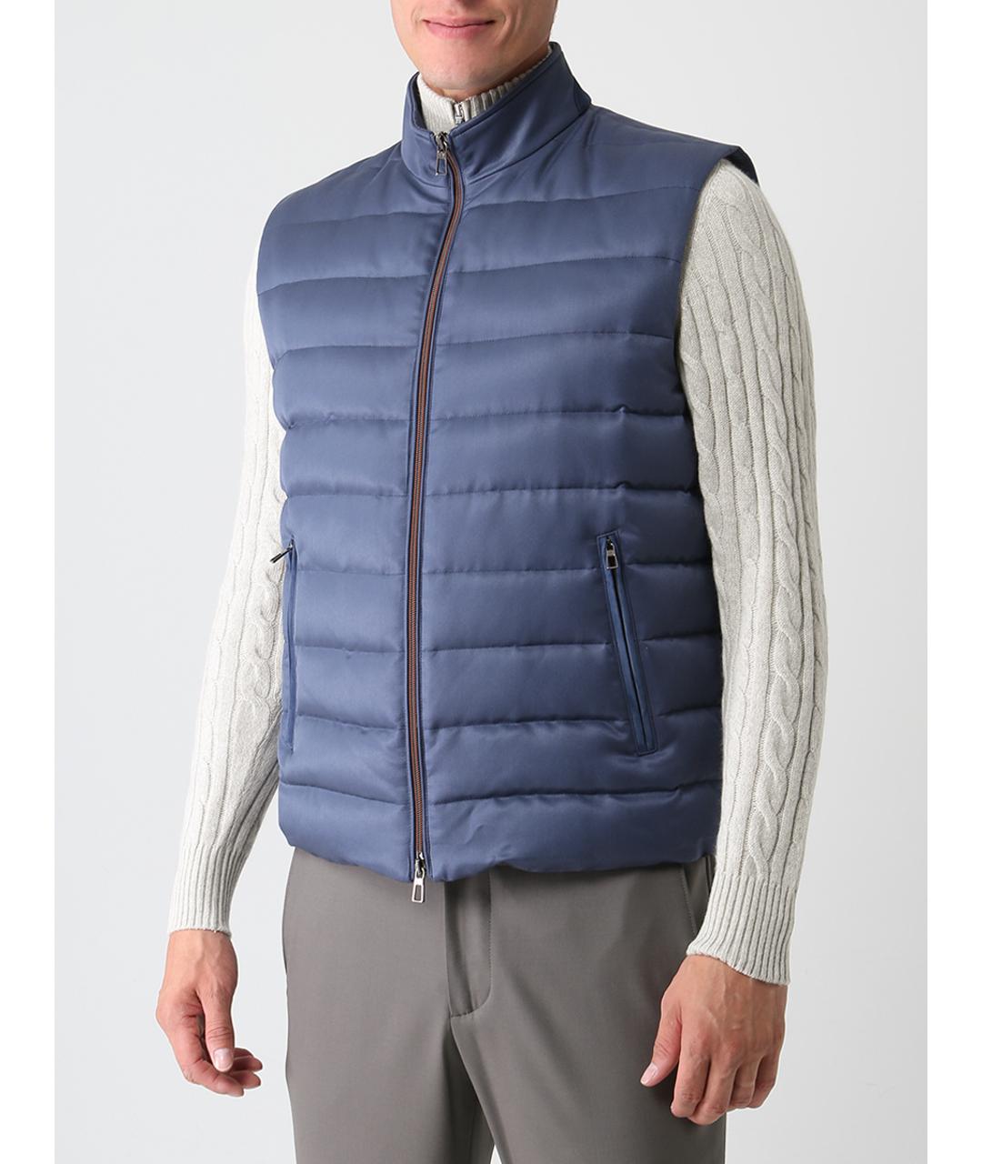 LORO PIANA Синий жилет, фото 4