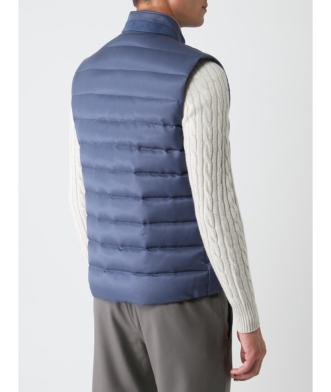 LORO PIANA Синий жилет, фото 3