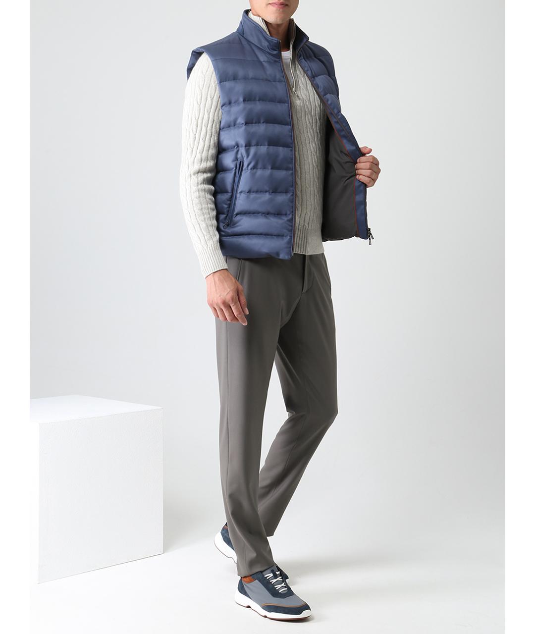 LORO PIANA Синий жилет, фото 2