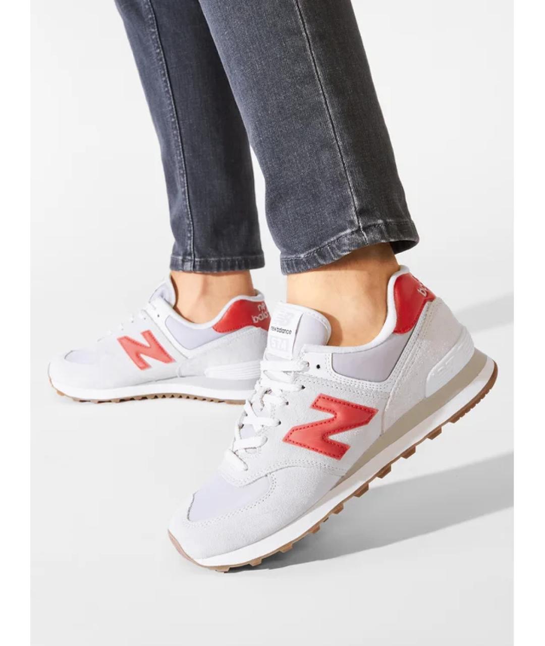 NEW BALANCE Бежевые замшевые кроссовки, фото 5