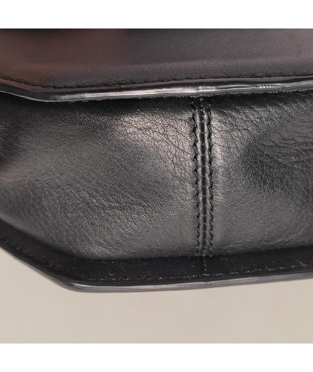 M2MALLETIER Черная кожаная сумка с короткими ручками, фото 6