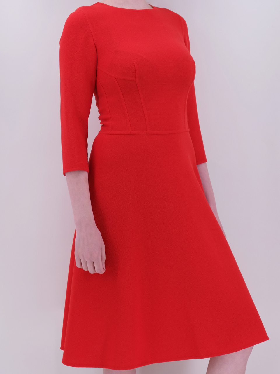ERMANNO SCERVINO Красное шерстяное повседневное платье, фото 2