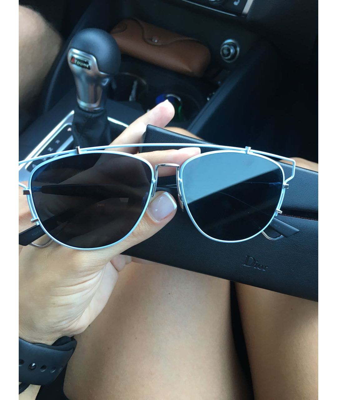 CHRISTIAN DIOR PRE-OWNED Черные металлические солнцезащитные очки, фото 9