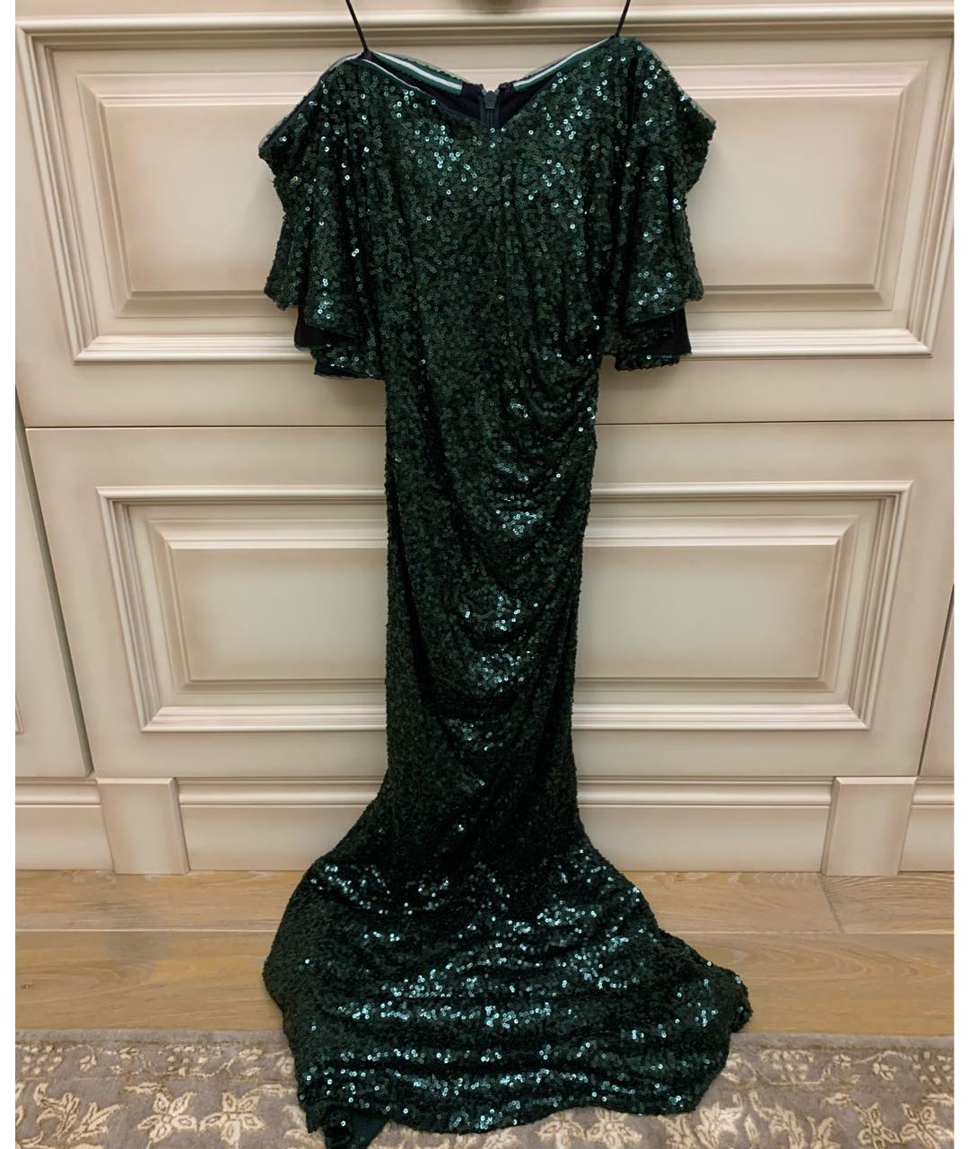 BADGLEY MISCHKA Зеленые сетчатое вечернее платье, фото 5