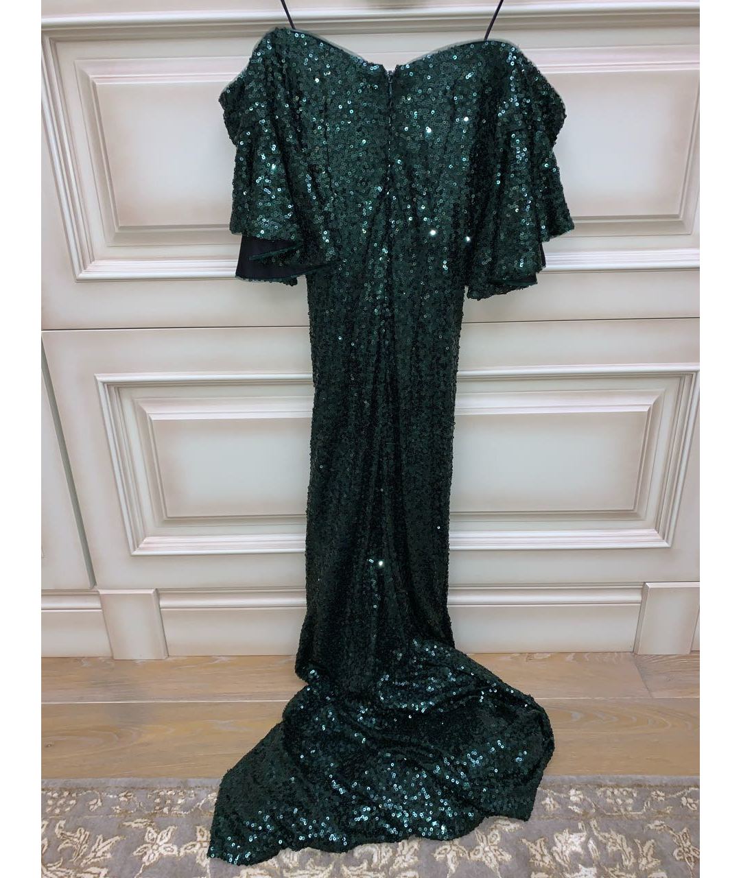 BADGLEY MISCHKA Зеленые сетчатое вечернее платье, фото 2