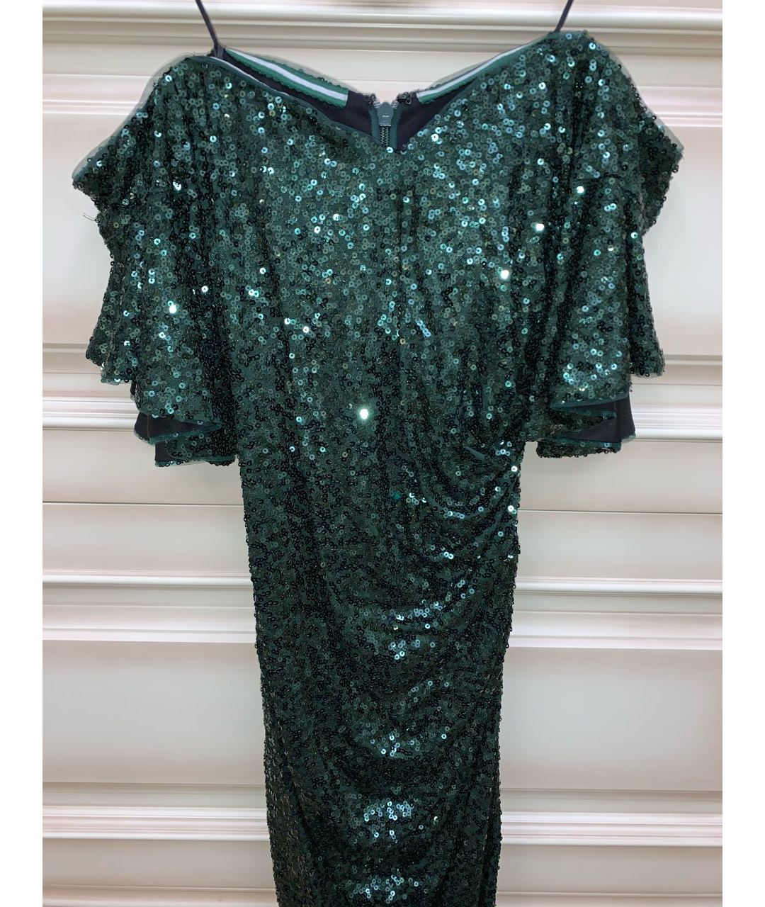 BADGLEY MISCHKA Зеленые сетчатое вечернее платье, фото 4