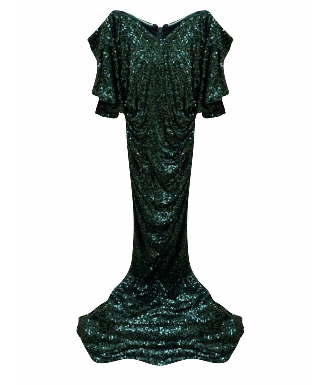 BADGLEY MISCHKA Зеленые сетчатое вечернее платье, фото 1