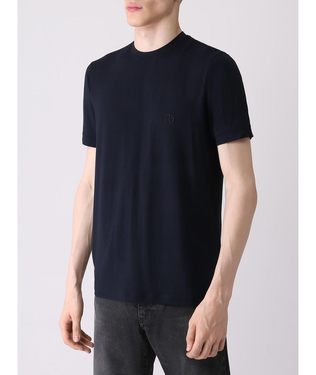 GIORGIO ARMANI Синяя футболка, фото 4
