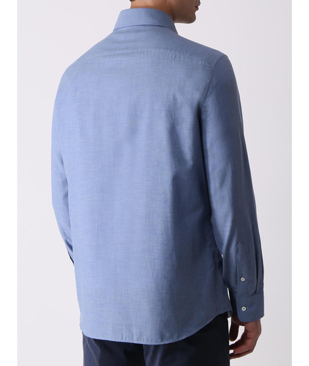 BRUNELLO CUCINELLI Синяя кэжуал рубашка, фото 3