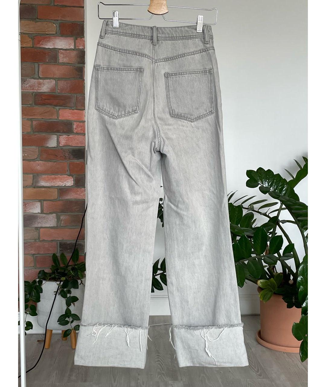 12 STOREEZ Серые хлопковые прямые джинсы, фото 2