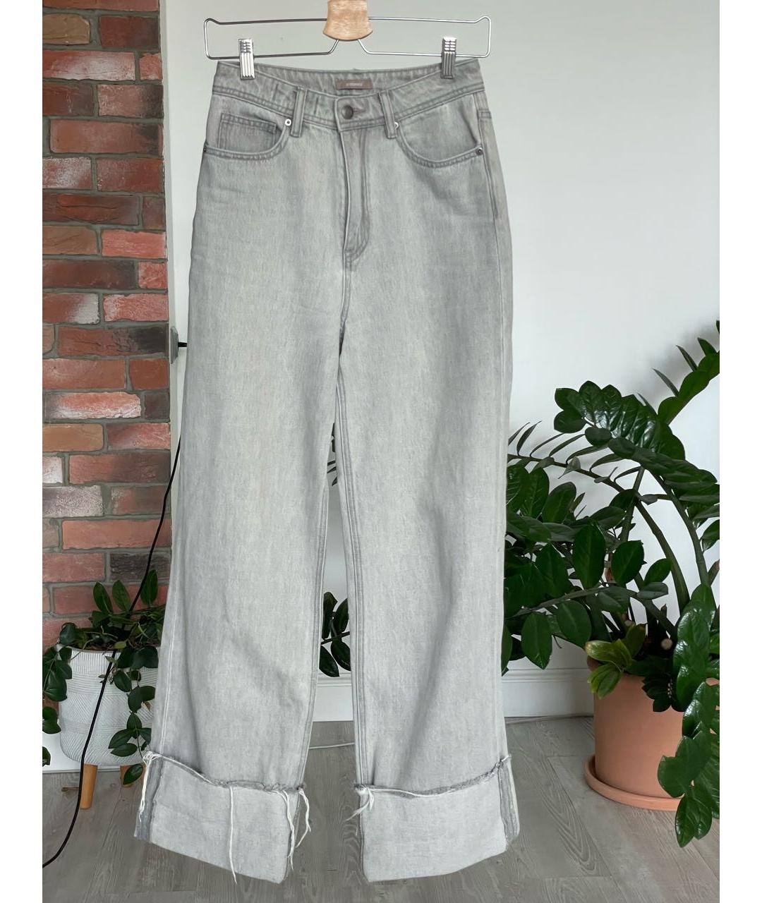 12 STOREEZ Серые хлопковые прямые джинсы, фото 9