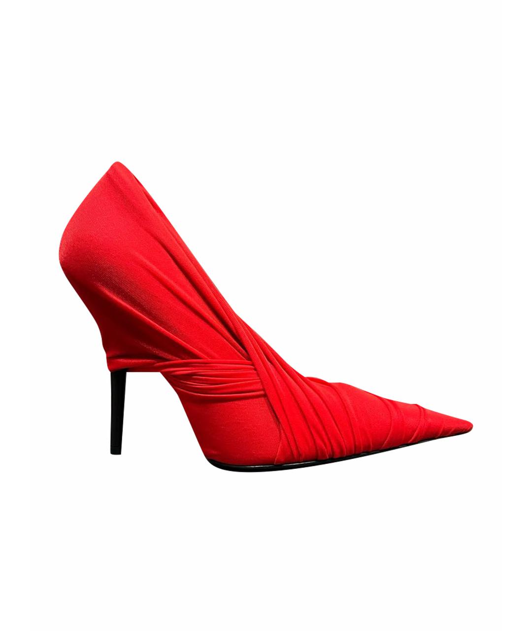BALENCIAGA Красные кожаные туфли, фото 1