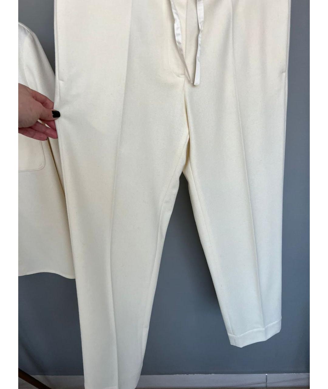 JIL SANDER Белый шерстяной костюм с брюками, фото 4