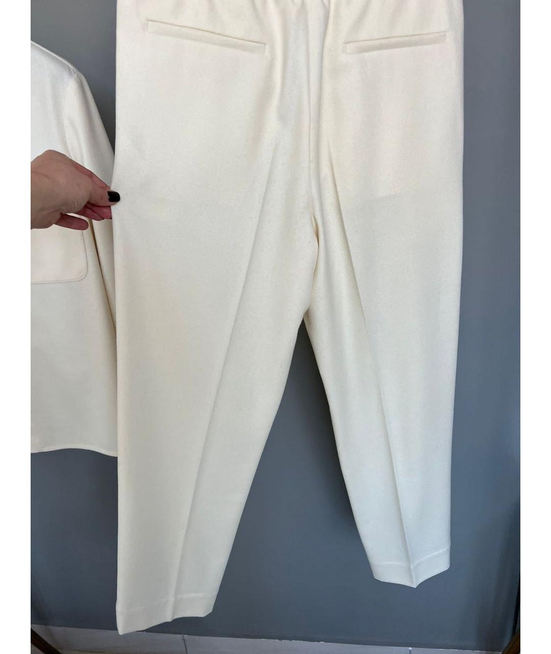 JIL SANDER Белый шерстяной костюм с брюками, фото 7