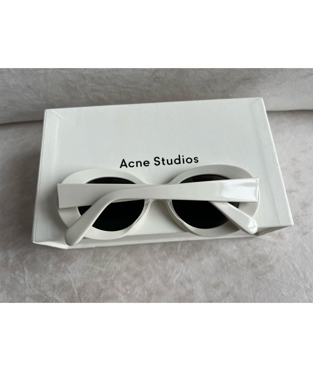 ACNE STUDIOS Белые пластиковые солнцезащитные очки, фото 2