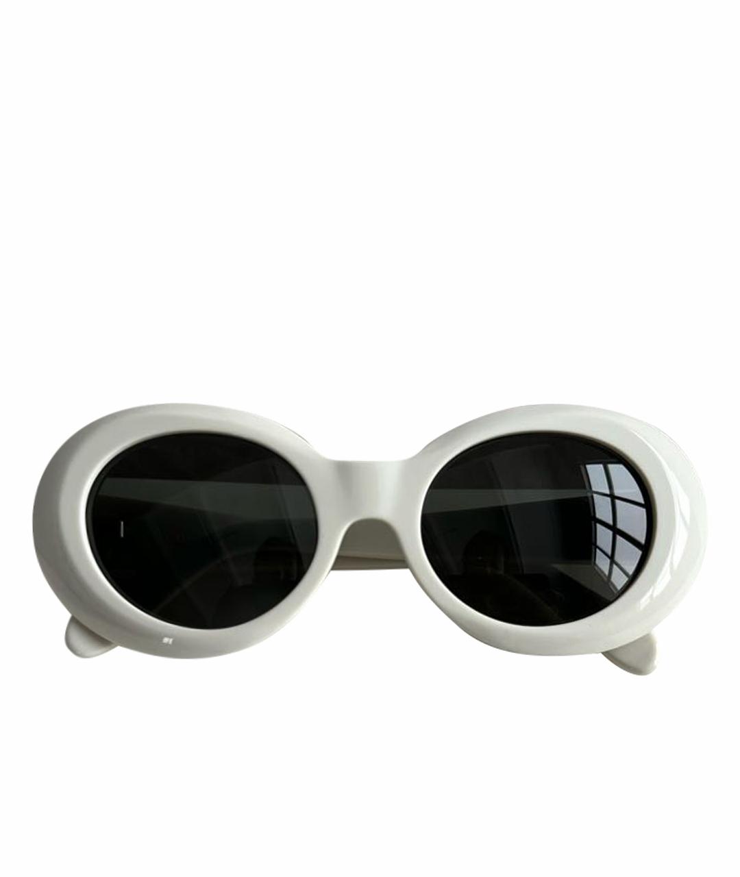 ACNE STUDIOS Белые пластиковые солнцезащитные очки, фото 1