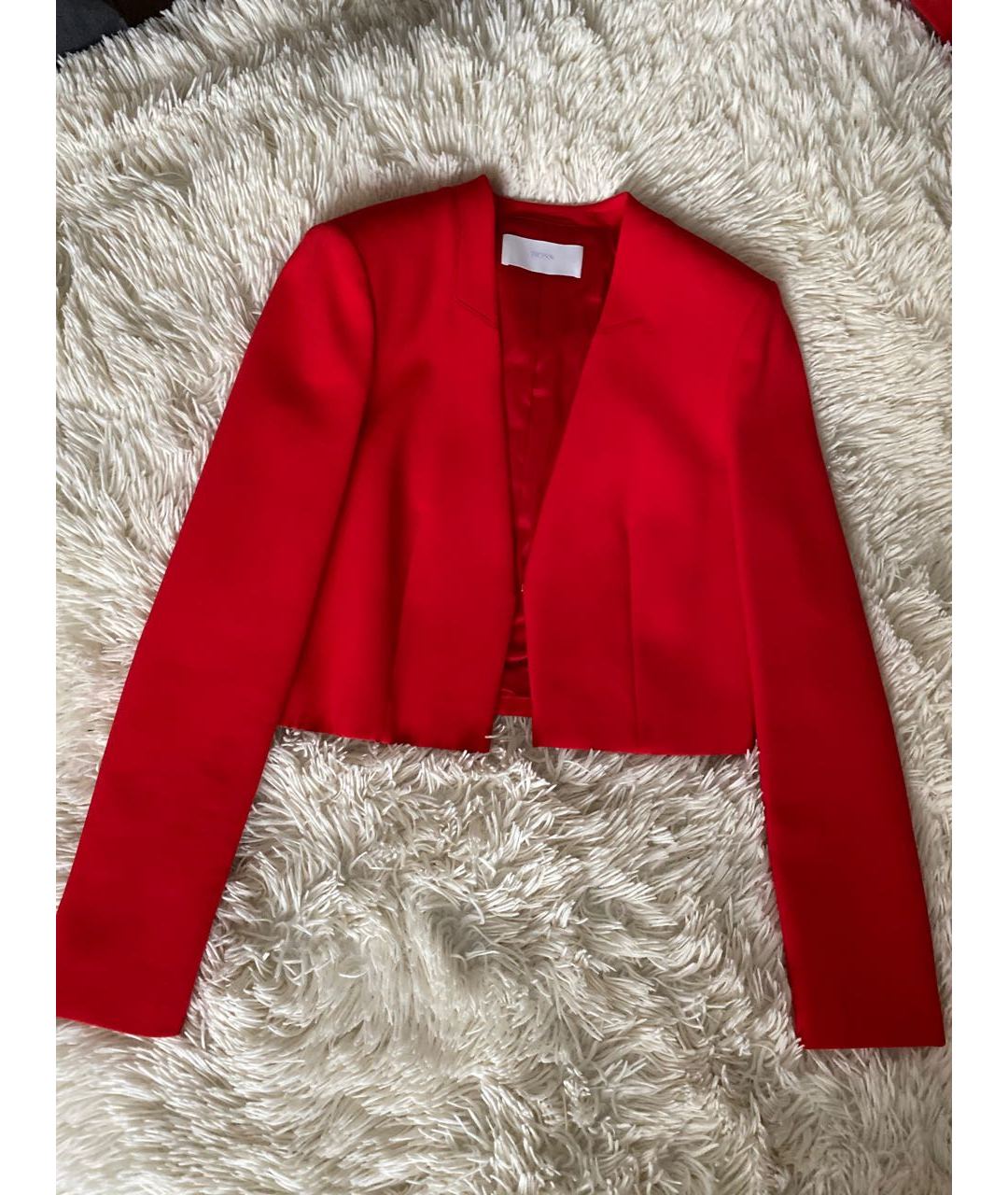 HUGO BOSS Красный хлопко-эластановый жакет/пиджак, фото 3