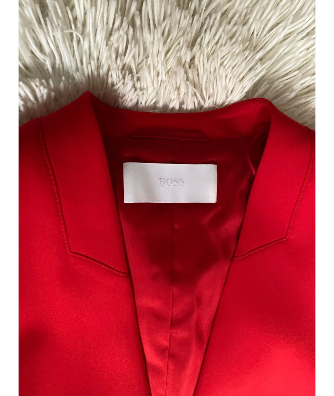 HUGO BOSS Красный хлопко-эластановый жакет/пиджак, фото 2