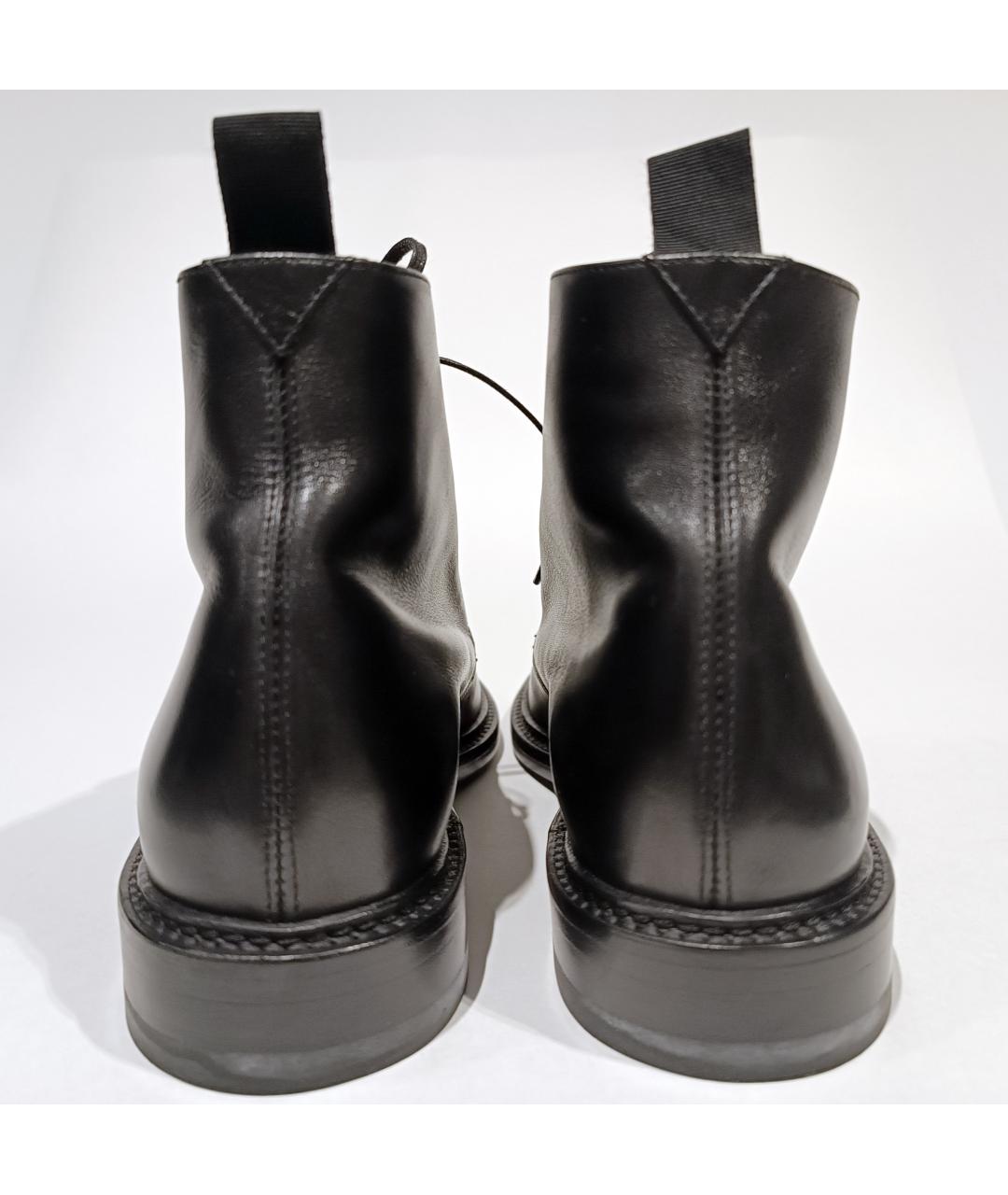 SAINT LAURENT Черные кожаные ботинки, фото 4