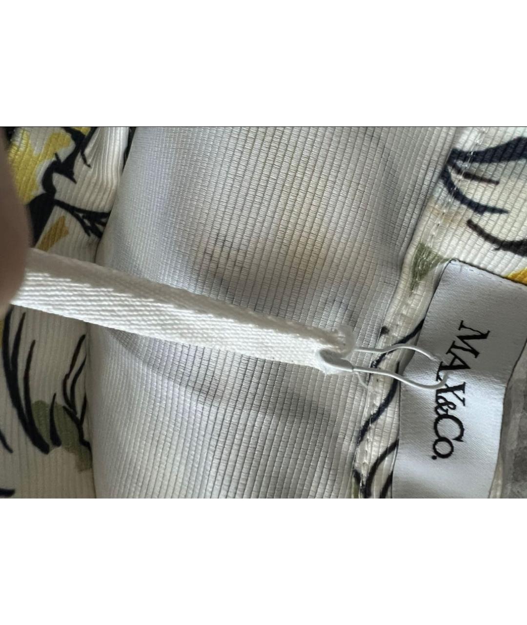 MAX&CO Белая полиэстеровая юбка миди, фото 5