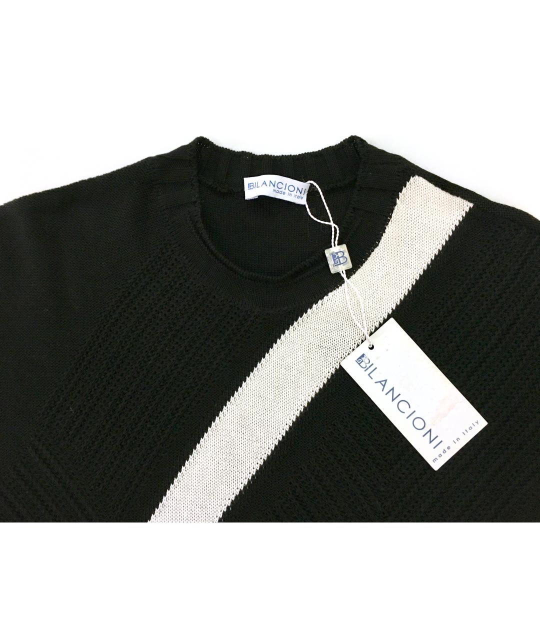 BILANCIONI Черный хлопковый джемпер / свитер, фото 4