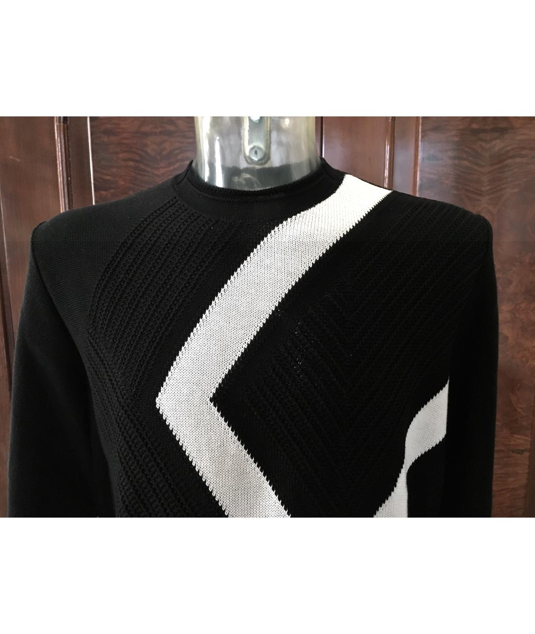 BILANCIONI Черный хлопковый джемпер / свитер, фото 5