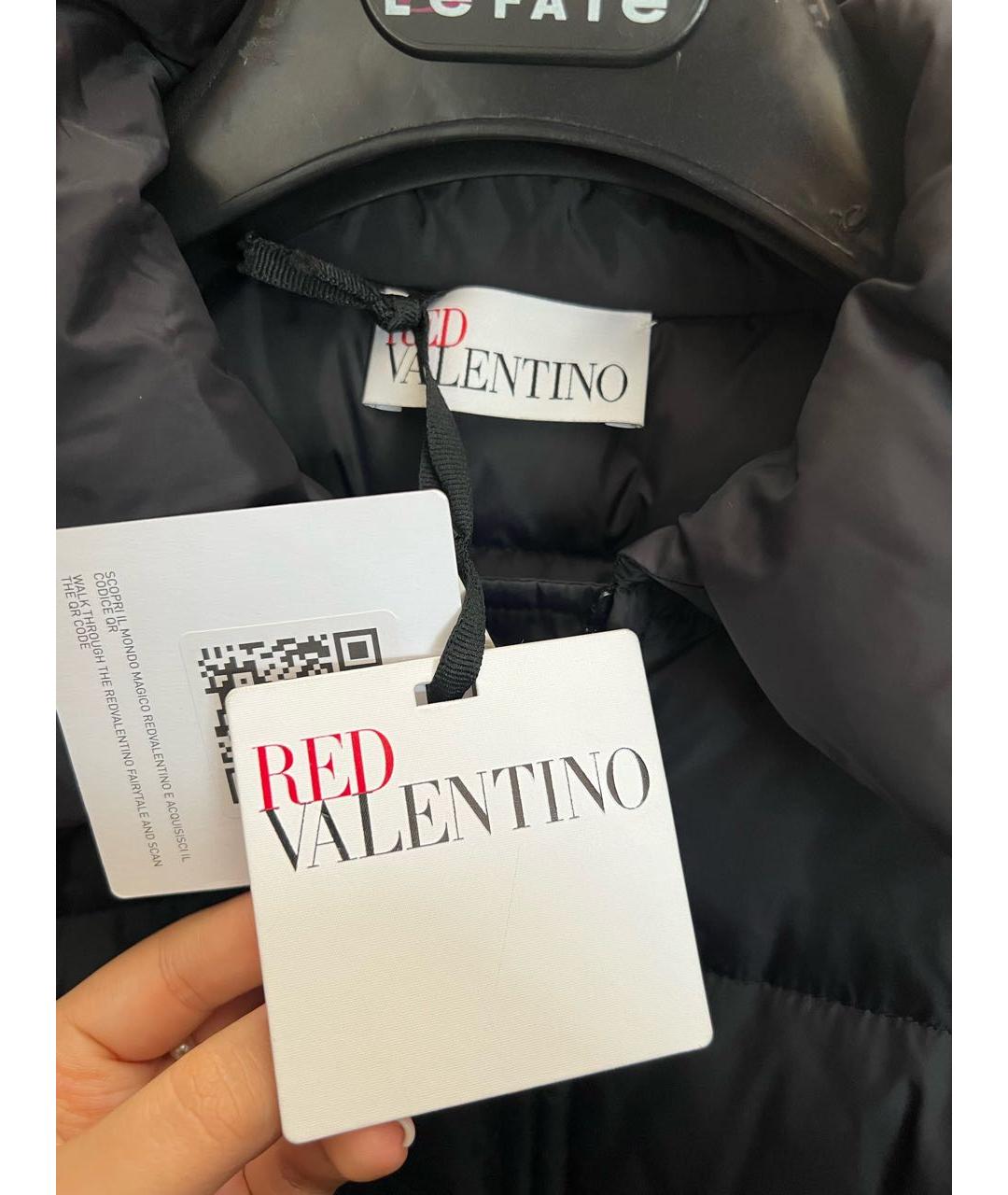 RED VALENTINO Черное пальто, фото 4